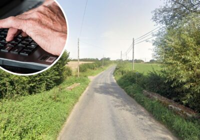 A crash damaged a telegraph pole near Stalbridge Weston - leaving residents without broadband
