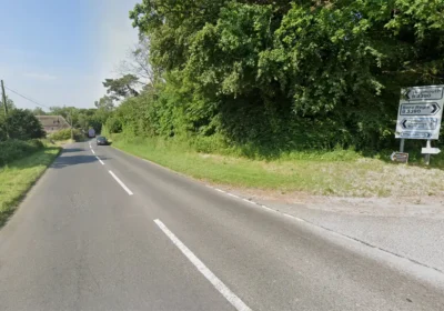 The crash happened in Waddock Drove, near Hurst Moreton. Picture: Google