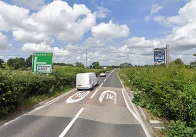 The woman was reportedly picked up on the A31 near the World's End, at Almer. Picture: Google
