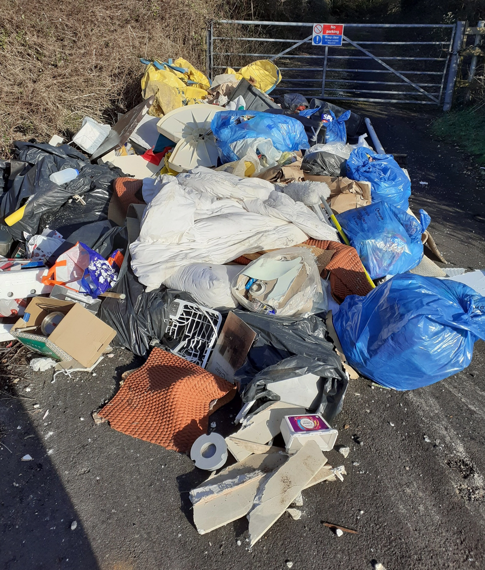 Investigators are looking into where the fly-tipped waste came from