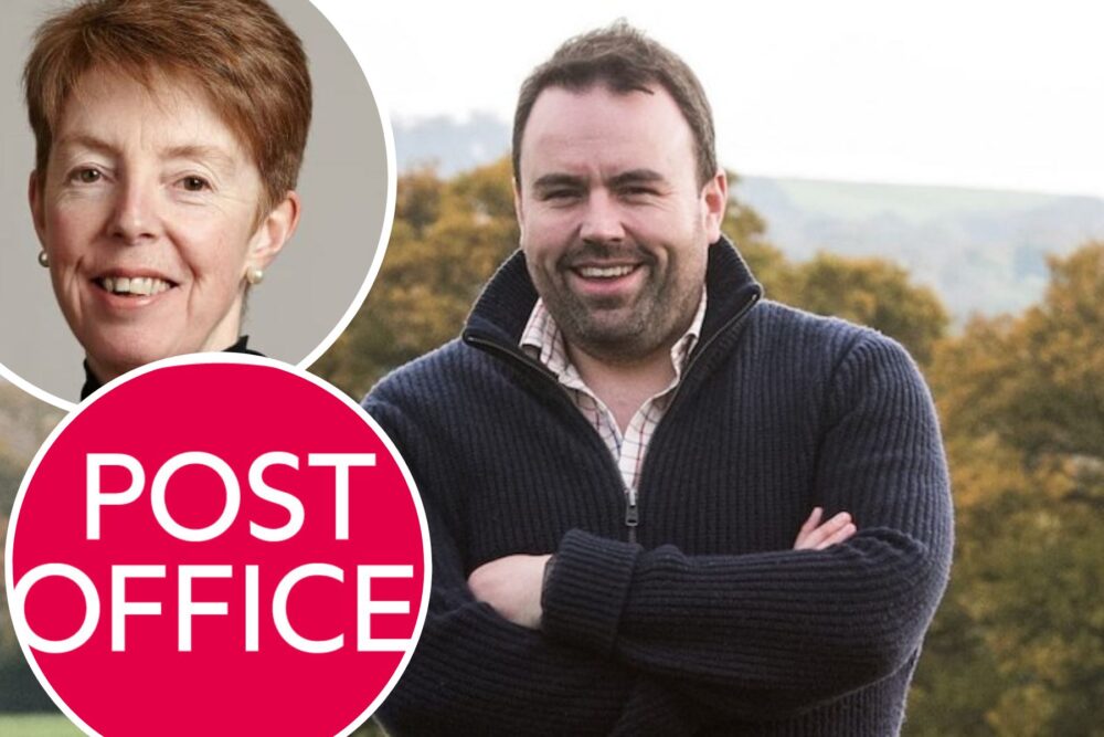 Chris Loder MP, has called for former Post Office chief executive Paul Vennells, inset, to lose her CBE