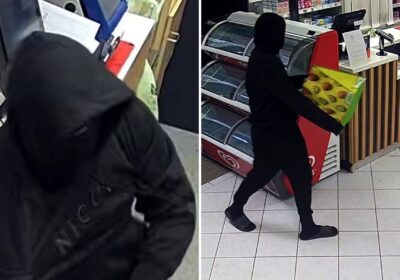 The incident happened at Costcutter in Taranto Hill, Ilchester, on January 7. Pictures: Avon & Somerset Police
