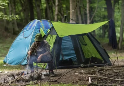 The veteran - not pictured - ended up living in a tent outside Dorchester