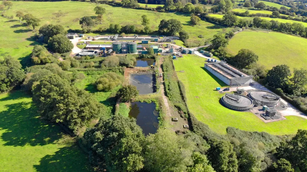 The sewage treatment site in Shaftesbury