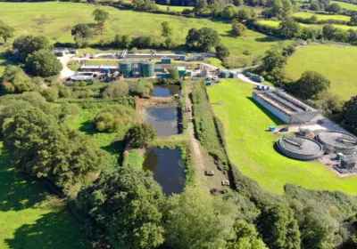 The sewage treatment site in Shaftesbury