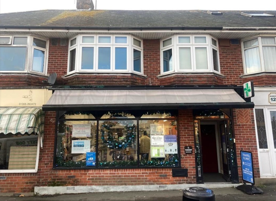 The plans would see the Victoria Park Pharmacy in Dorchester extended and the robot installed. Pictures: Black Circle/Dorset Council
