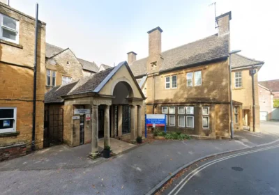 The man passed away after being found in the grounds of the Yeatman Hospital in Sherborne. Picture: Google