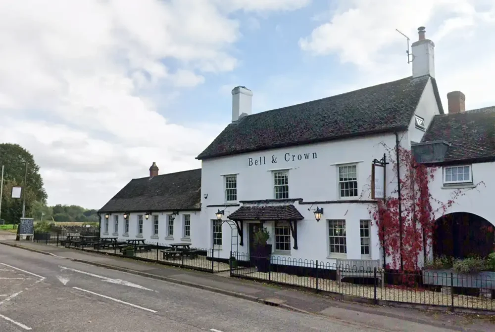 The plan would see more outdoor seating created at the Bell and Crown, in Zeals. Picture: Google