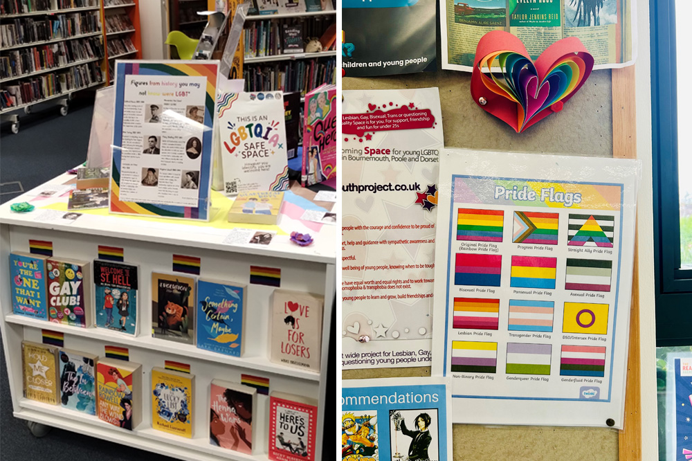 Dorchester and Corfe Mullen LGBTQ+ History Month displays