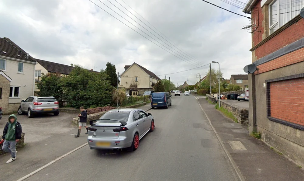 A parked car was set alight in Highbury Street, Coleford, police said