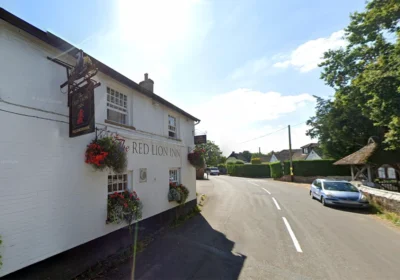 Oil and frozen fish were stolen from outside the Red Lion Inn in Sturminster Marshall. Picture: Google