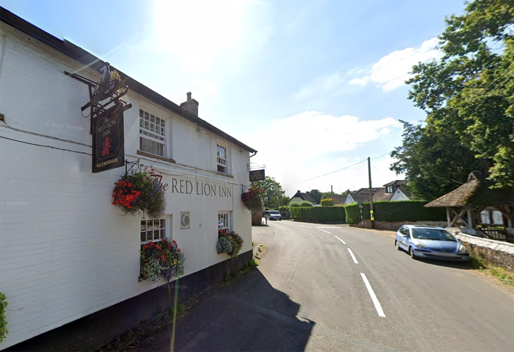 Oil and frozen fish were stolen from outside the Red Lion Inn in Sturminster Marshall. Picture: Google
