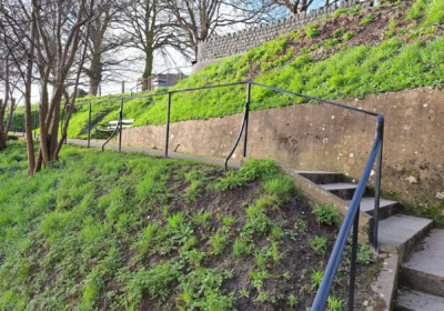 A new handrail has been installed along the Jubilee Steps in Shaftesbury. Picture: Shaftesbury Town Council