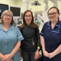 The Yeovil District Hospital team is pictured (left to right): Linda Howard - clinical research assistant practitioner, Dr Agnieszka Kubisz-Pudelko - consultant anaesthetist, Lucy Pippard - clinical nurse researcher