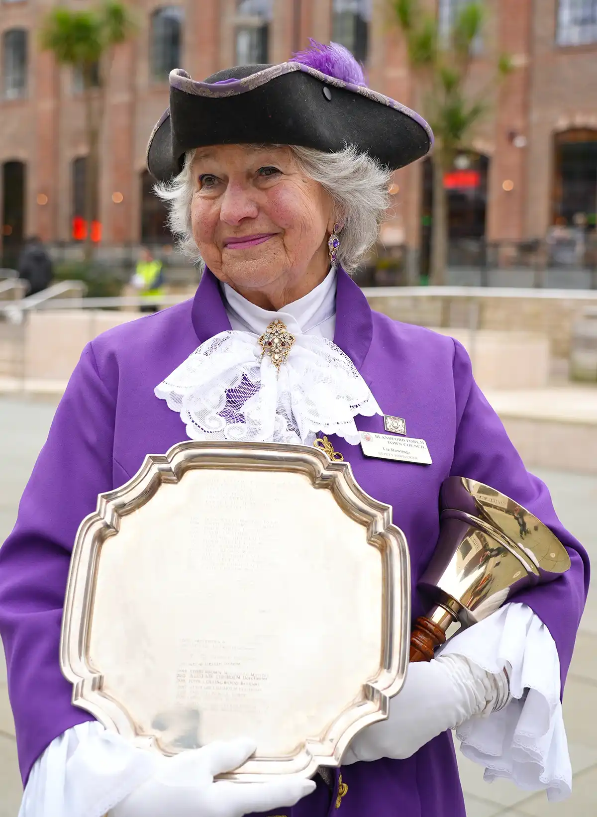 Liz Rawlings, town crier in Blandford, won the best cry prize. Picture: Hannah Fleming-Hill