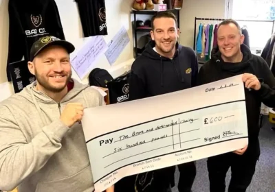 Shaftesbury Carnival donated £600 to the Brave and Determined charity clothing company