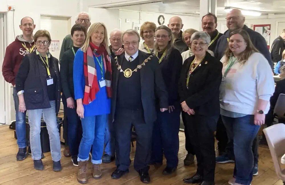 Mayor of Blandford, Cllr Hug Mieville, spent the afternoon at the town repair cafe