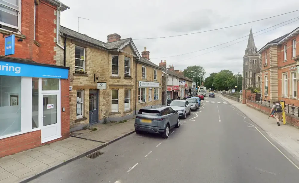 The car crashed in Gillingham High Street at around 10.15am. Picture: Google