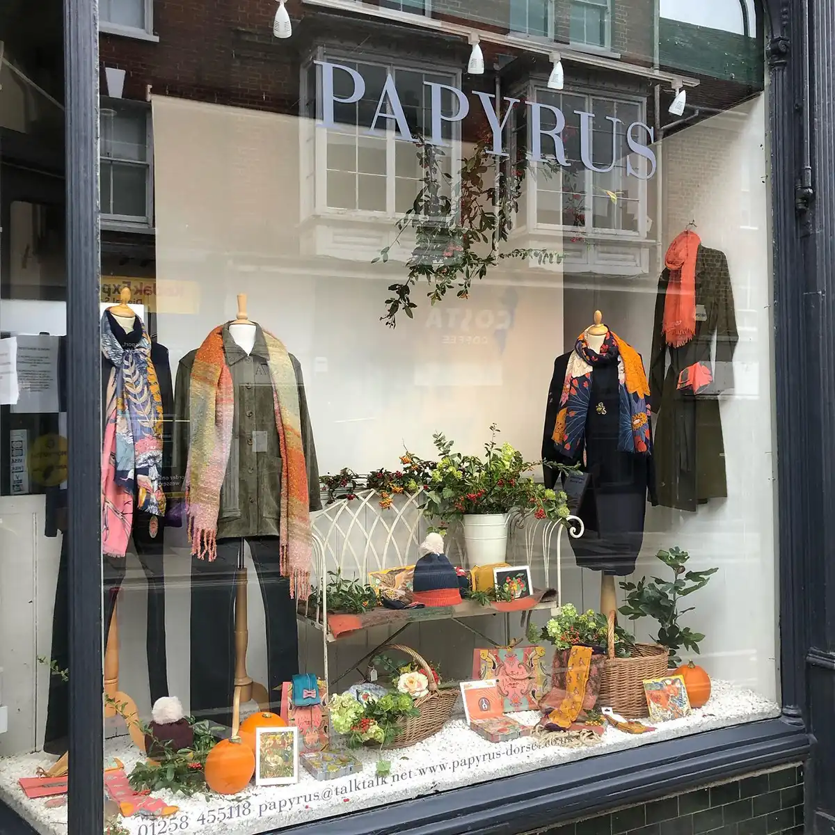 Papyrus has been in Blandford for some 30 years - famed for the window displays