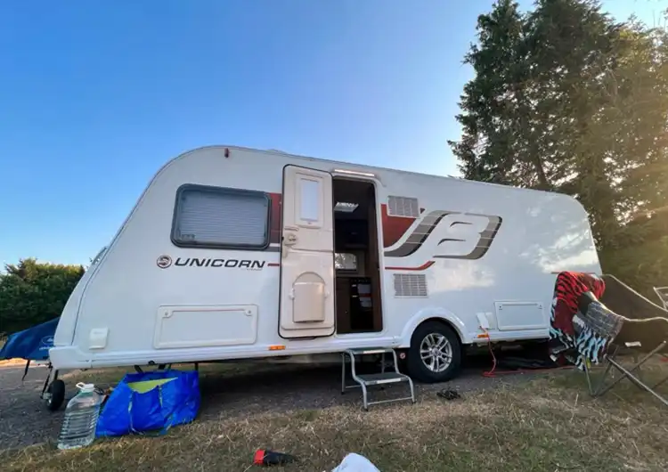 The caravan was stolen from Sixpenny Handley on March 10. Picture: Dorset Police