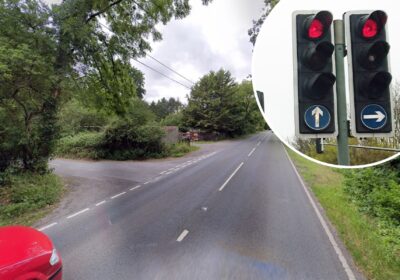 Temporary lights are set to be in place on the B3081 Shaftesbury Road for around seven days. Picture: Google