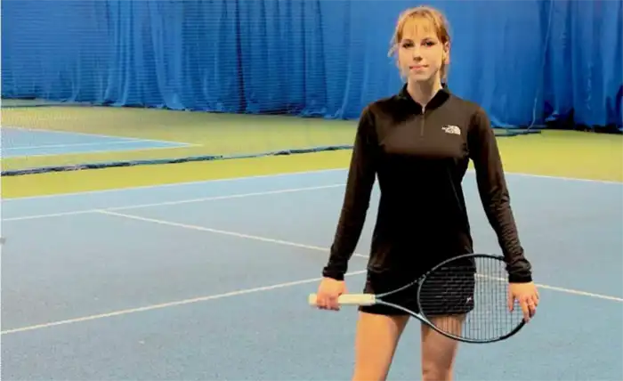 Yana has developed a passion and skill for tennis since arriving in Dorset. Picture: Dorset Council