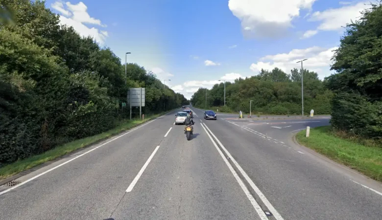 The crash happened on the A361, near the junction with the A362, near Frome. Picture: Google