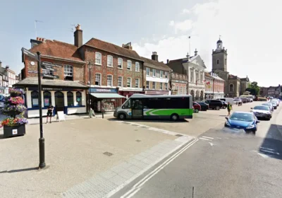 The market was held monthly in Market Place, Blandford. Picture: Google