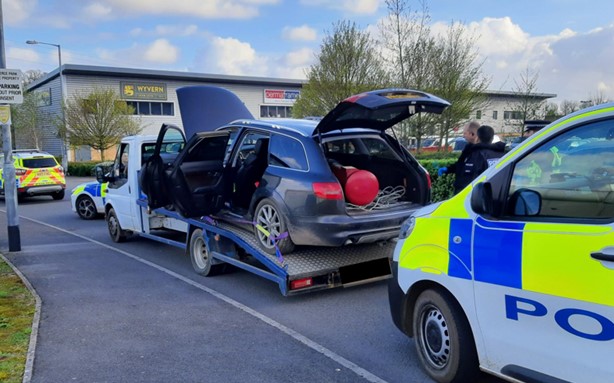 The vehicle was seized by Dorset Police after the stop in Gillingham. Picture: Dorset Police