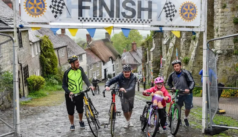 The rides start and finish on Gold Hill, Shaftesbury. Picture: Shaftesbury Rotary Club