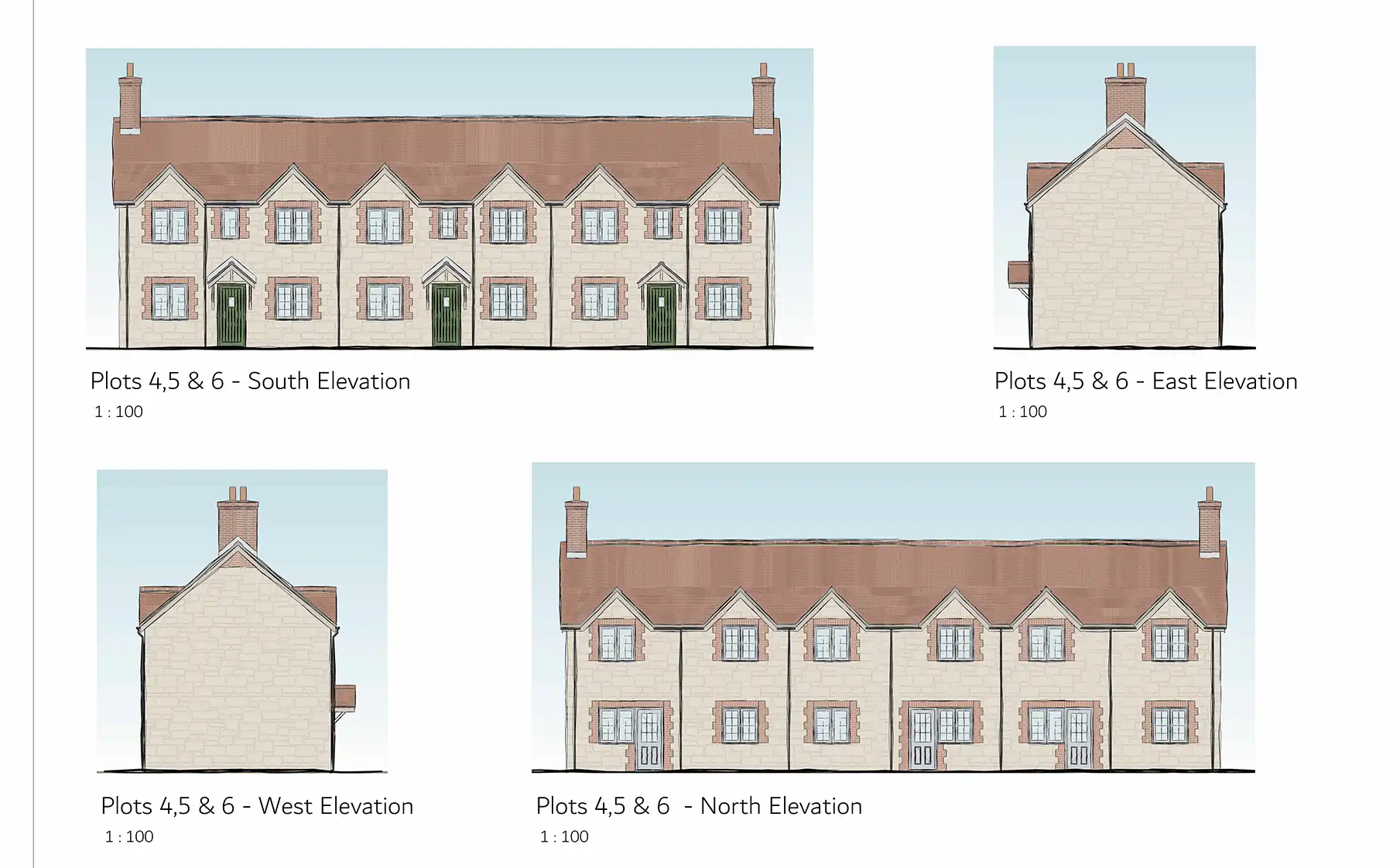 A terrace of two-bed starter homes are also part of the plans. Picture: Adlem & Kemp/Dorset Council