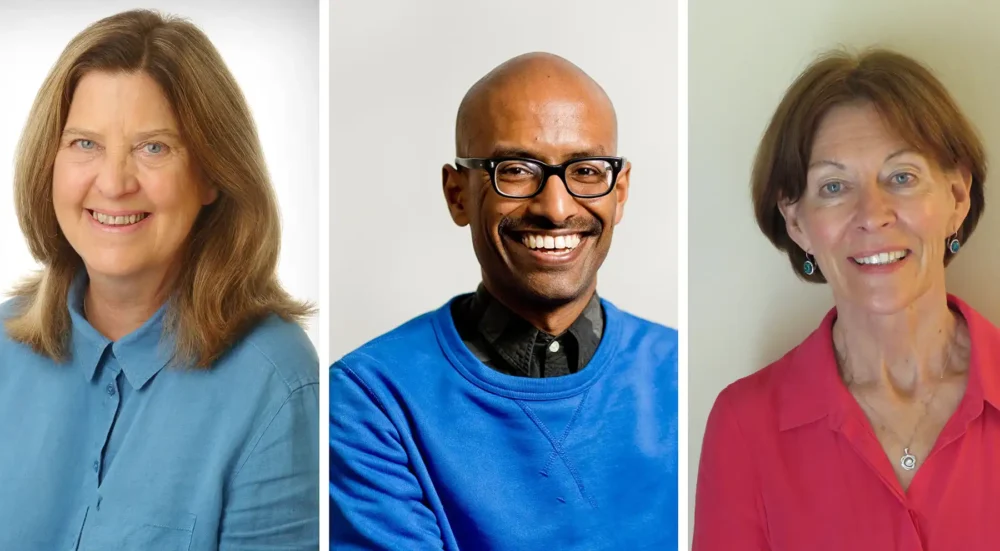 New Somerset deputy lord lieutenants Jennifer Duke, Suresh Ariaratnam and Sheila Wheeler. Picture: Somerset Council