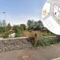 Two new homes could be built on a plot off Lower Road, Stalbridge. Pictures: Google/Planning Issue/Dorset Council