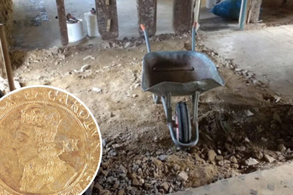 The hoard was found under a floor at the cottage in South Poorton. Pictures: Duke's