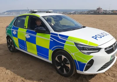 An electric Avon & Somerset Police car. Picture: Avon & Somerset Police