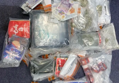 Suspected drugs and cash were seized in the riad in Dorchester. Picture: Dorset Police