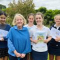 Head of English Carrie Lewis with the winning pupils Picture: Hanford School