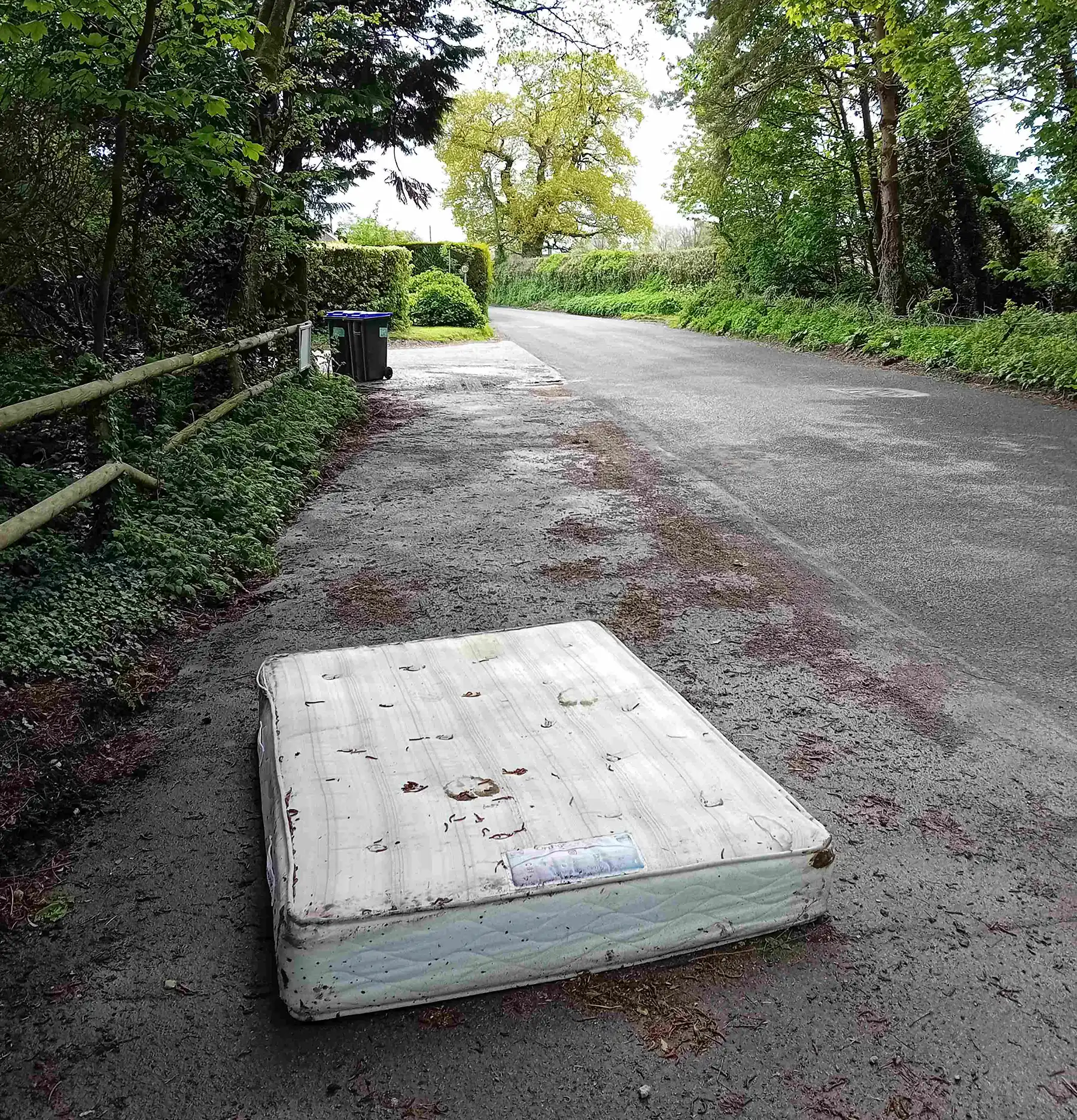 The mattress was dumped in a layby off Bells Lane, Zeals. Picture: Wiltshire Council