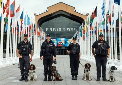 Police dogs from across the south west - including Dorset and Somerset - have been in Paris ahead of the Olympic Games. Picture: Dorset Police