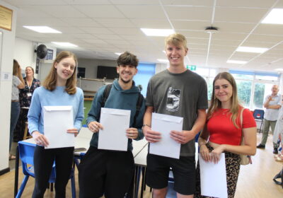 Students celebrating their results Picture: Sturminster Newton High School