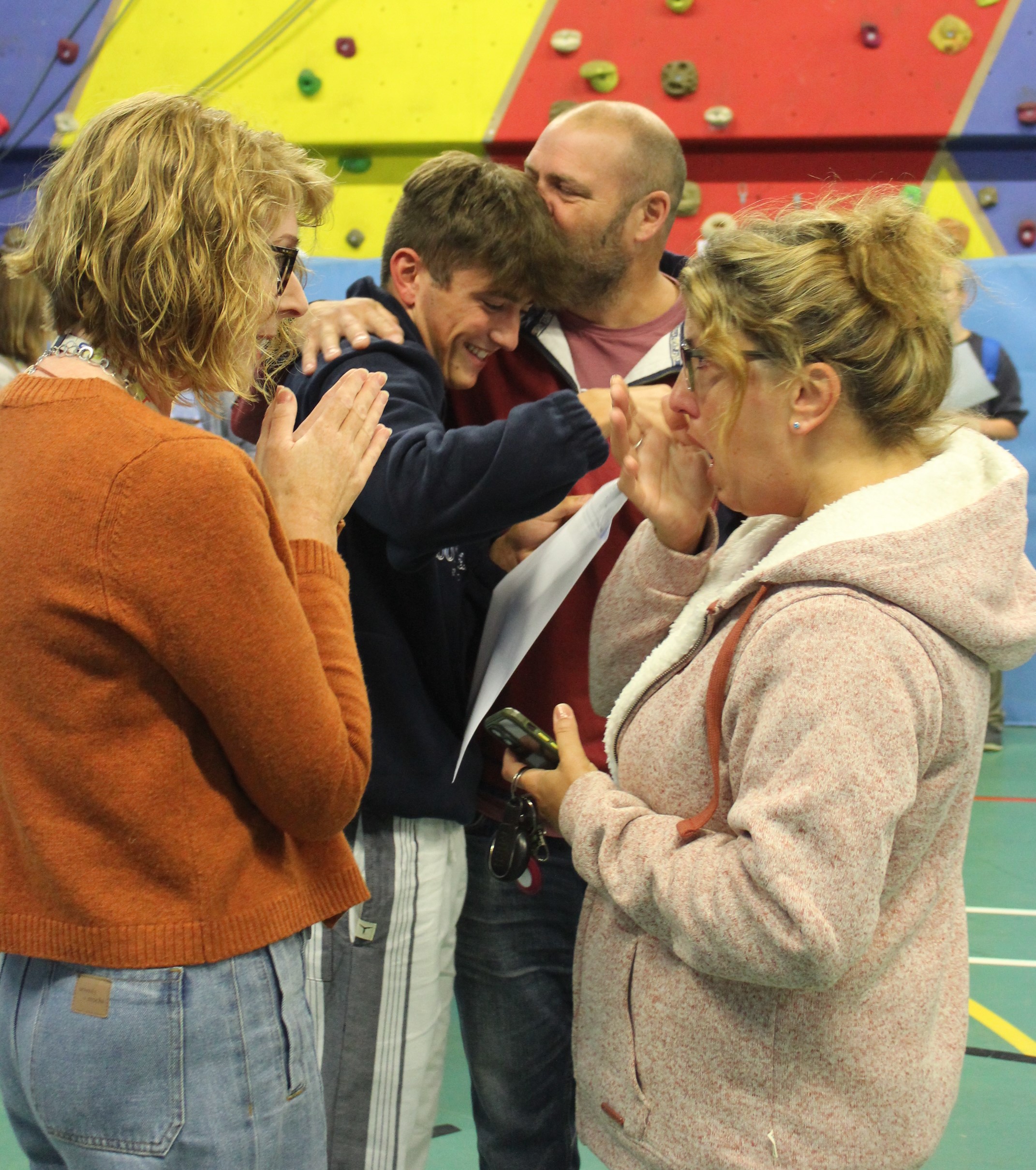 Students opening their results Picture: Sturminster Newton High School 