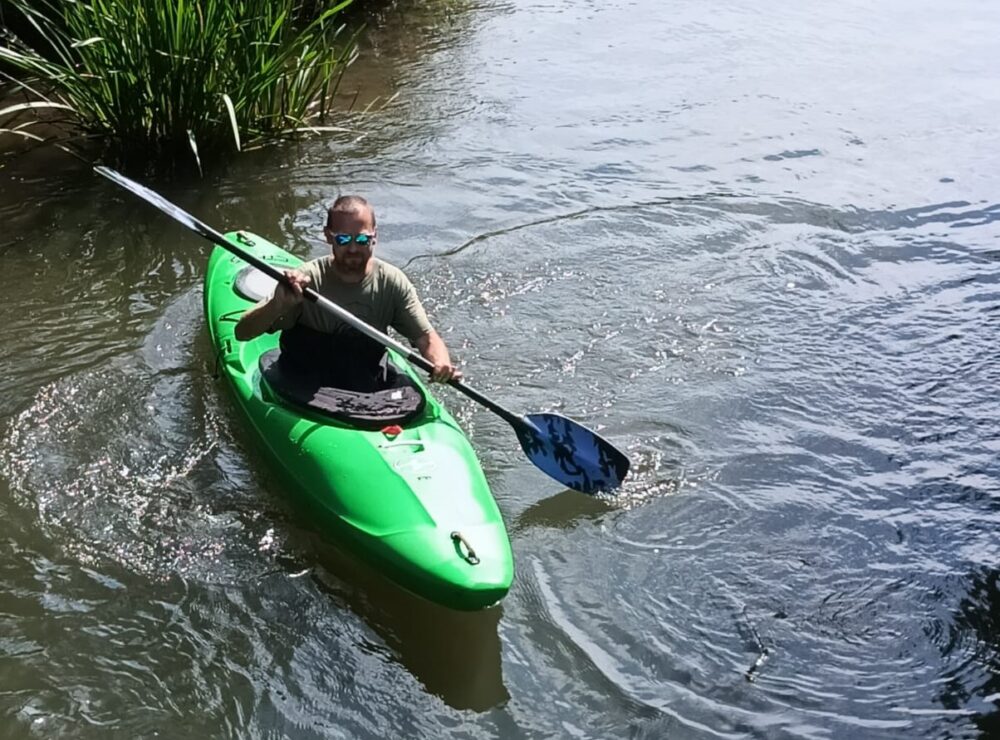 Michael Koch on the water