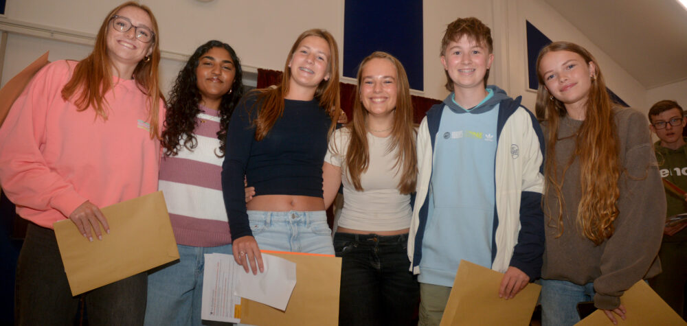 Students celebrating their results Picture: Gryhpon School