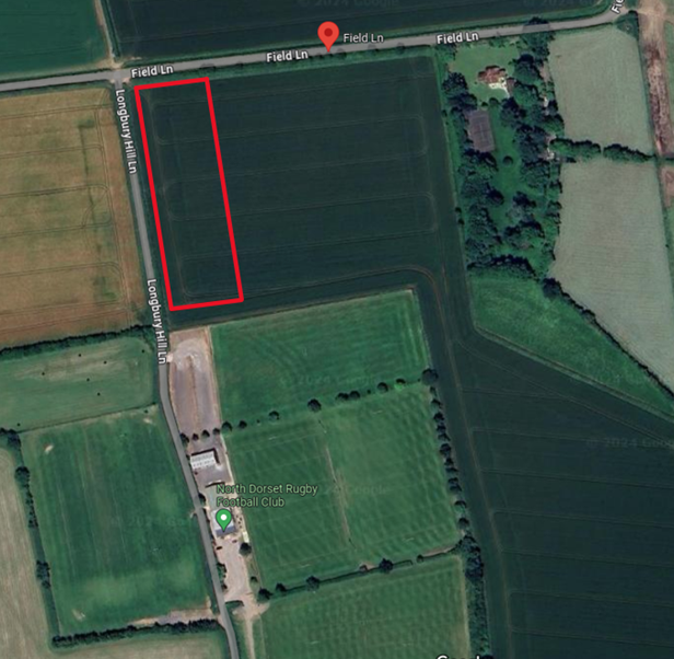 If approved, the dog field would sit adjacent to the North Dorset Rugby Club Picture: Google Maps
