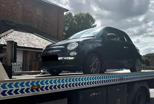 Checks revealed the Fiat 500 was stolen - and it is now being returned to its owner. Picture: Dorset Police
