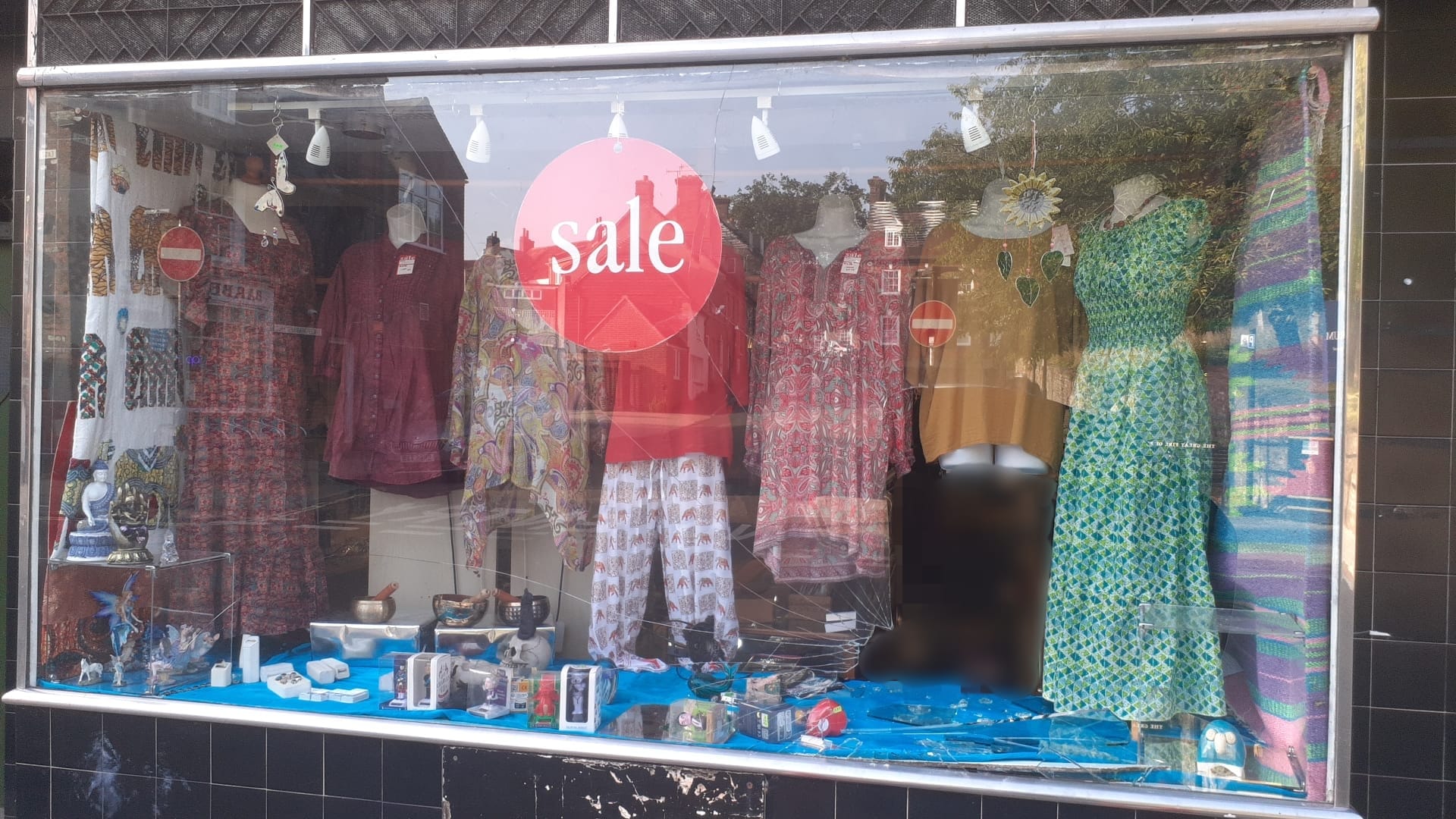 The front window was smashed Picture: Ganesh Gift Shop