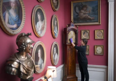 The team have to change all the clocks at Stourhead - and wind them weekly. Picture: National Trust/Steve Haywood