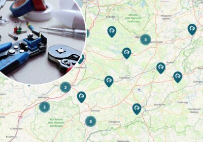 The new map lists repair cafes and groups across Somerset