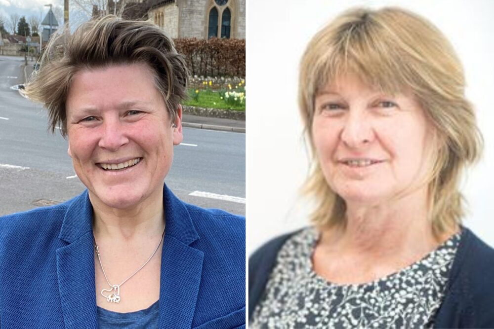 Sarah Dyke, left, and Dixie Darch have resigned from Somerset Council