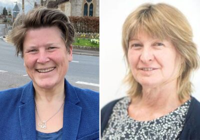 Sarah Dyke, left, and Dixie Darch have resigned from Somerset Council